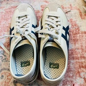 Onitsuka Tiger by Asics White and Blue Sneakers